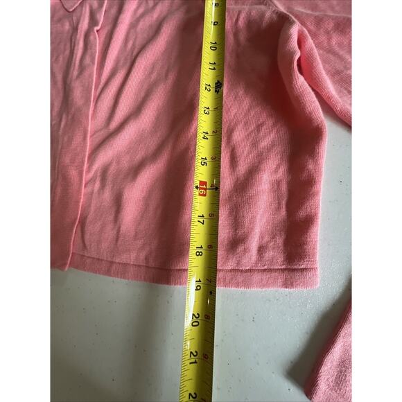 Isaac Mizrahi Live! Always Collared Cardigan Women's Top Sweater Large Pink - Picture 9 of 12
